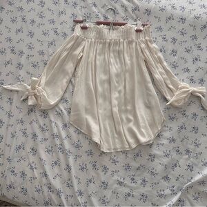 H&M Elegant Cream Off-Shoulder Women's Top Size 2